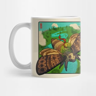 moth rider frog Mug